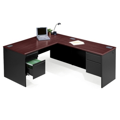 Steel L-Desk with Right Return