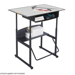 AlphaBetter Adj-Height Standing Desk w/ Premium Top and Book Box 36”x24"