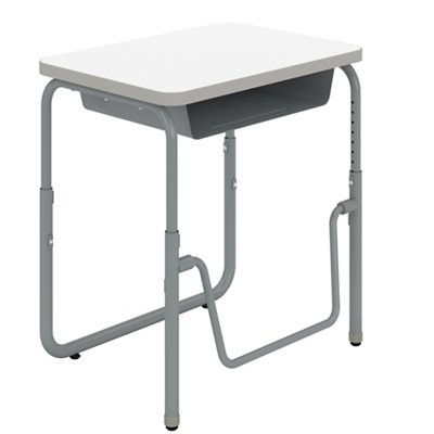 AlphaBetter 2.0 Sit-Stand Desk w/ Dry Erase Top and Book Box 22”-30”H