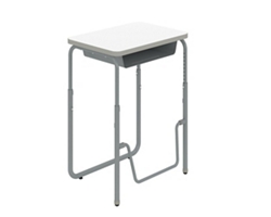AlphaBetter 2.0 Sit-Stand Desk w/ Dry Erase Top and Book Box 29”-43”H