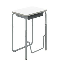 AlphaBetter 2.0 Sit-Stand Desk w/ Dry Erase Top and Book Box 29”-43”H