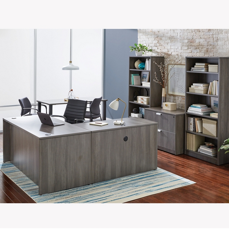 Contemporary Two-Drawer Lateral Storage File Cabinet