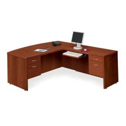 Bow Front L-Desk with Right Return