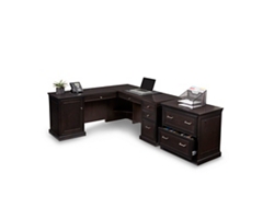 Statesman Left L-Shaped Desk and Lateral File