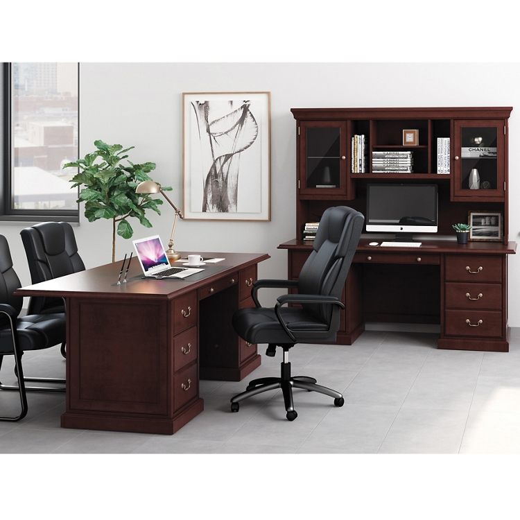 Shop premium office setups with desk storage cabinets and bookcase hutches at National Business Furniture. Order today!