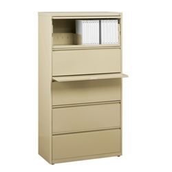 30"W Five Drawer Lateral File