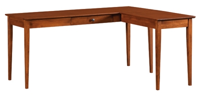 Shaker Home Office Solid Wood L-Shaped Writing Desk - 65”W by Coder ...