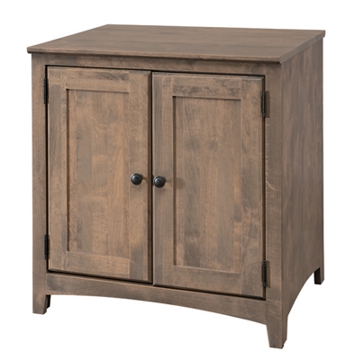 Shaker Home Office Solid Wood Two Door Storage Cabinet - 28.5"W