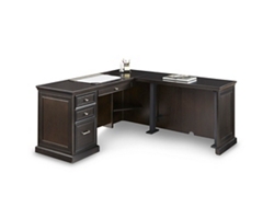 Statesman Adjustable Height L-Shaped Desk with Right Return - 65"W