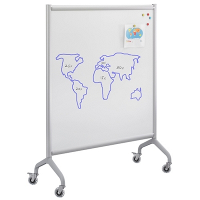 Rumba Mobile Magnetic Whiteboard - 42"W x 54"H