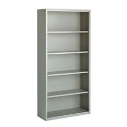 HL8000 5 Shelf Metal Bookcase - 72"H