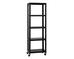 RTA Mobile 5-Shelf Bookcase – 24" W x 72" H