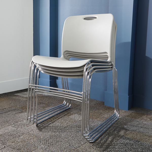 Zeus Armless Poly Stacking Chair 