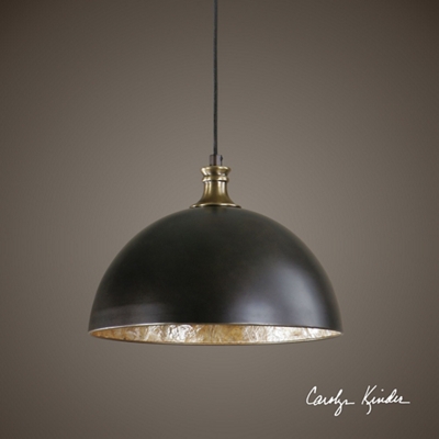 Black Dome Mini Pendant Light