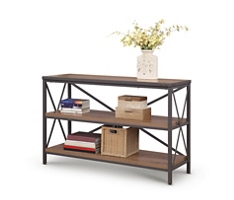 Rivet 48"W x 30"H Three Tier Bookcase