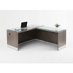 Esquire L-Shaped Desk with Reversible Return - 66"W