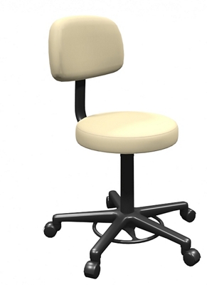 Helix Doctor Stool with Black Base and Back Rest