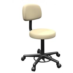 Helix Doctor Stool with Black Base and Back Rest