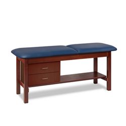 Vinyl Treatment Table with Drawers 27"D