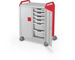 Compass Makerspace Mobile Cart with Storage Trays
