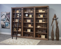 Avondale Bookcase Wall Unit with Metal Ladder - 94"H