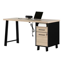 Computer Desk with Power Bar