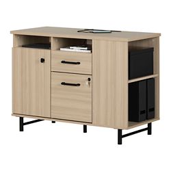 2-Drawer Credenza With Open and Closed Storage