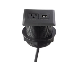 Power Source Charging Grommet with USB - 3" round