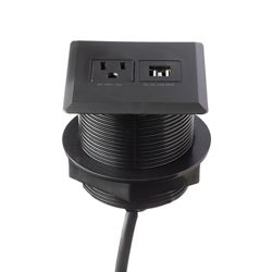 Power Source Charging Grommet with USB - 3" round