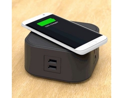 PowerUp Wireless Charging Station Power Cube with USB