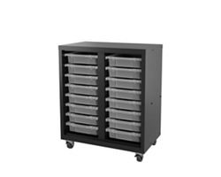 Huxley Mobile Storage Bin Cabinet – 30" W x 36" H