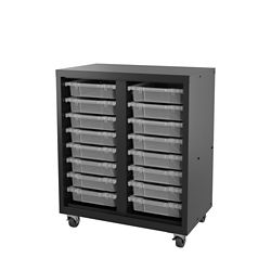 Huxley Mobile Storage Bin Cabinet – 30" W x 36" H