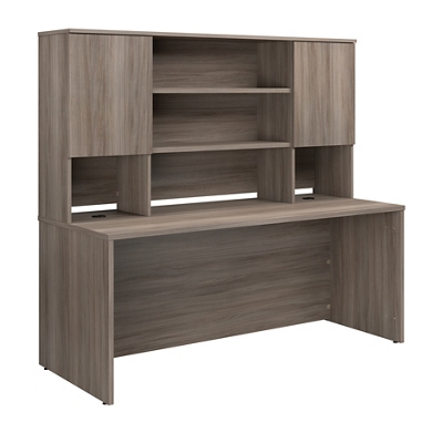 Affirm Desk w/ Storage Hutch – 71"W x 29.5"D