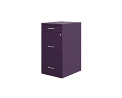3-Drawer Metal File Cabinet – 15"W x 28"H