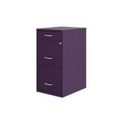 SoHo 3-Drawer Metal File Cabinet – 15" W x 28" H