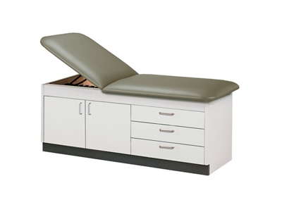 Vinyl Treatment Table with Three Drawers and Cabinet - 72"W x 30"D