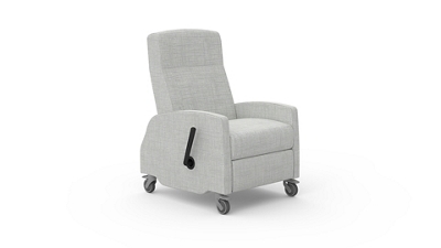 Kure Vinyl Healthcare Recliner with Locking Casters