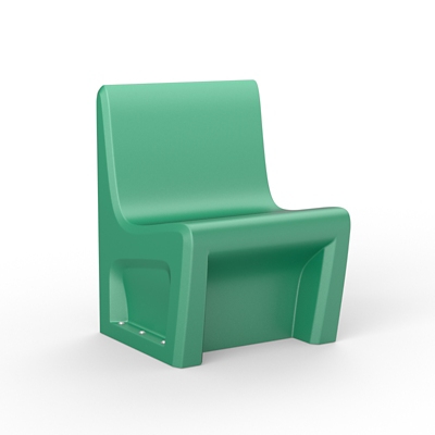 Behavioral Health Armless Chair with Ballast Door