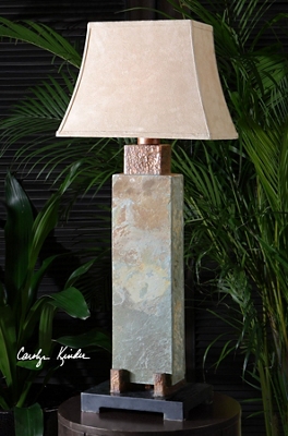 Indoor/Outdoor Slate Table Lamp