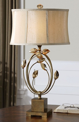 Crystal Leaves Table Lamp