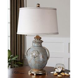 Handled Ceramic Table Lamp