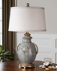 Handled Ceramic Table Lamp