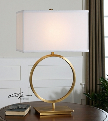Circle Base Gold Table Lamp