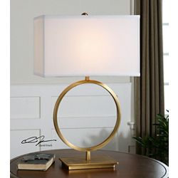 Circle Base Gold Table Lamp