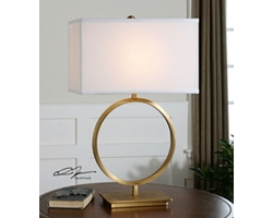 Circle Base Gold Table Lamp