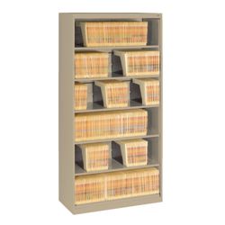 Six Shelf Open Lateral File Shelving Unit