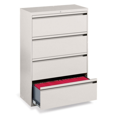 36" Wide Four-Drawer Lateral File