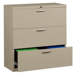 36" Wide Three-Drawer Lateral File with Counterweights