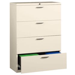 42" Wide Four-Drawer Lateral File with Counterweights