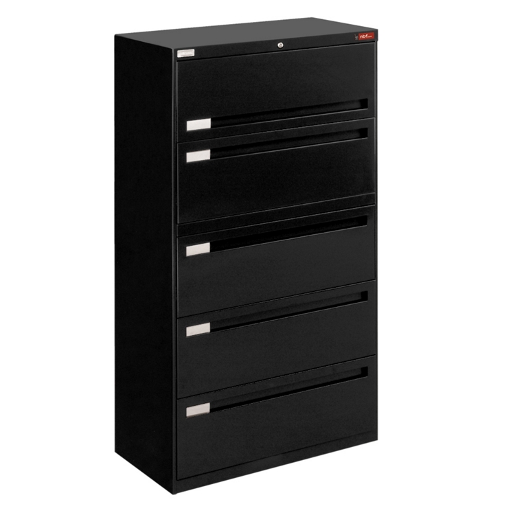 na様tdfblk36 Spectrum Five Drawer Lateral File with Counterweight - 36